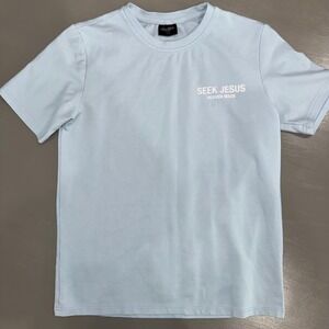 Seek Jesus Heaven Made T-Shirt Christian Religious Graphic Top